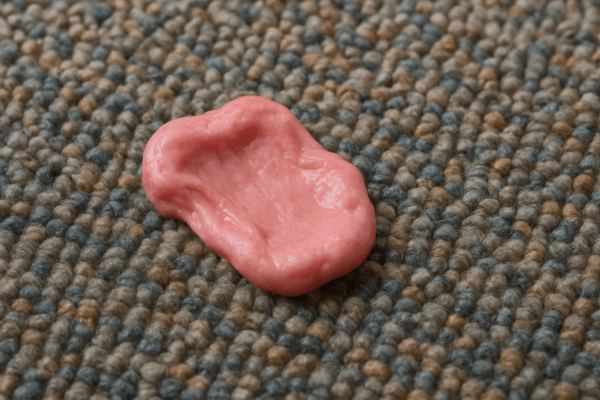 remove gum from carpet