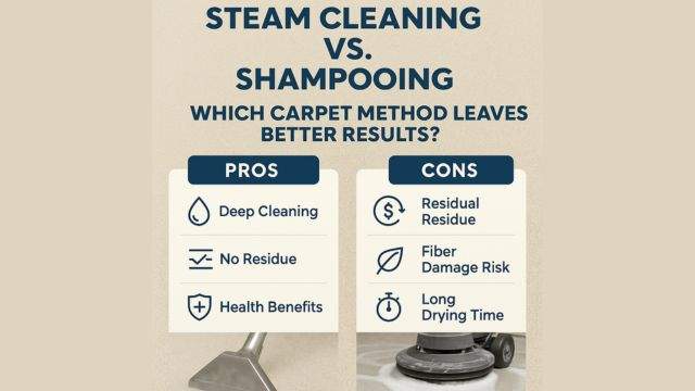Steam Cleaning vs. Shampooing